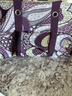thirty-one Purple and Green Paisley Shoulder Tote